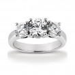 14k White Gold Three Stone Diamond Engagement Or Anniversary Ring Containing 1 Carats Of Diamonds In Hi Color And Si1-si2 Clarity