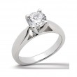 14k White Gold Classic Solitaire Diamond Engagement Ring
