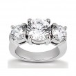 14k White Gold Three Stone Diamond Engagement Or Anniversary Ring (mounting Only, Does Not Include Any Diamonds)