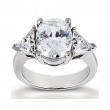 Platinum Three Stone Diamond Engagement Or Anniversary Ring Containing 0.8 Carats Of Diamonds In Gh Color And Vs Clarity
