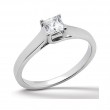 14k White Gold Classic Solitaire Diamond Engagement Ring
