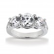 Platinum Three Stone Diamond Engagement Or Anniversary Ring (mounting Only, Does Not Include Any Diamonds)