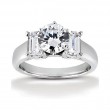 Platinum Three Stone Diamond Engagement Or Anniversary Ring (mounting Only, Does Not Include Any Diamonds)