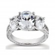 14k White Gold Three Stone Diamond Engagement Or Anniversary Ring Containing 0.18 Carats Of Diamonds In Hi Color And Si1-si2 Clarity