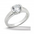 14k White Gold Classic Solitaire Diamond Engagement Ring