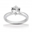 14k White Gold Classic Solitaire Diamond Engagement Ring