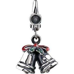 Holiday Silver Bells Charm with Enamel -90002806