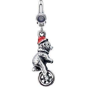 Bear on Unicycle Charm with Enamel Hat -9000119