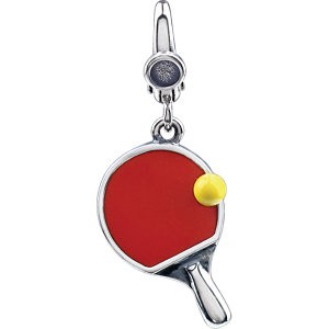 Enamel Ping Pong Paddle & Ball Charm -90002869