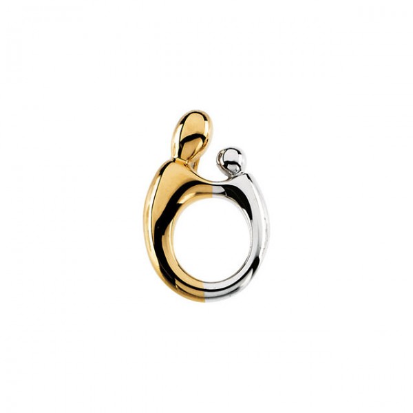 Two Tone Lg. Mother & Child Pendant -50015601