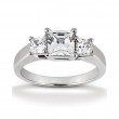 Platinum Three Stone Diamond Engagement Or Anniversary Ring Containing 0.54 Carats Of Diamonds In Gh Color And Vs Clarity