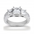 Platinum Three Stone Diamond Engagement Or Anniversary Ring Containing 2 Carats Of Diamonds In Gh Color And Vs Clarity
