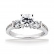Platinum Three Stone Diamond Engagement Or Anniversary Ring Containing 0.55 Carats Of Diamonds In Gh Color And Vs Clarity