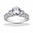 Platinum Three Stone Diamond Engagement Or Anniversary Ring Containing 1.61 Carats Of Diamonds In Gh Color And Vs Clarity