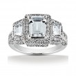 Platinum Three Stone Diamond Engagement Or Anniversary Ring Containing 0.66 Carats Of Diamonds In Gh Color And Vs Clarity