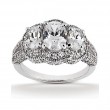 Platinum Three Stone Diamond Engagement Or Anniversary Ring Containing 1.87 Carats Of Diamonds In Gh Color And Vs Clarity
