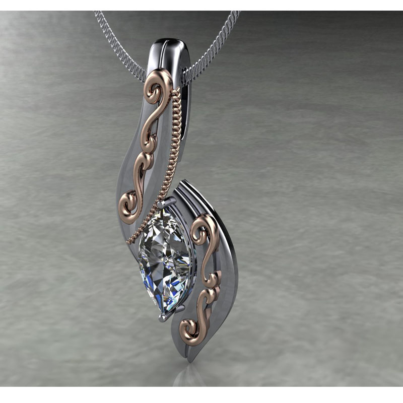 Custom Pendant using Marquise Diamond