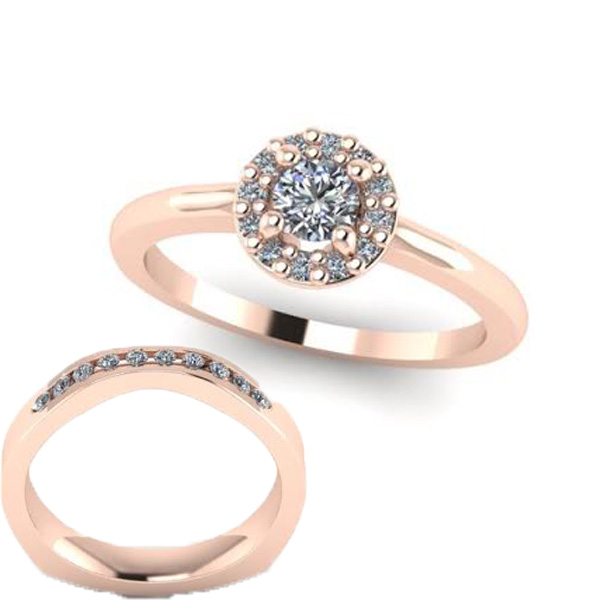 Rose Gold Wedding set