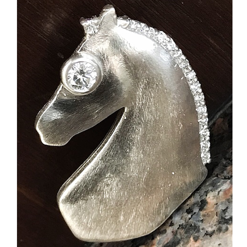 Custom Horse Head using Customers Diamonds