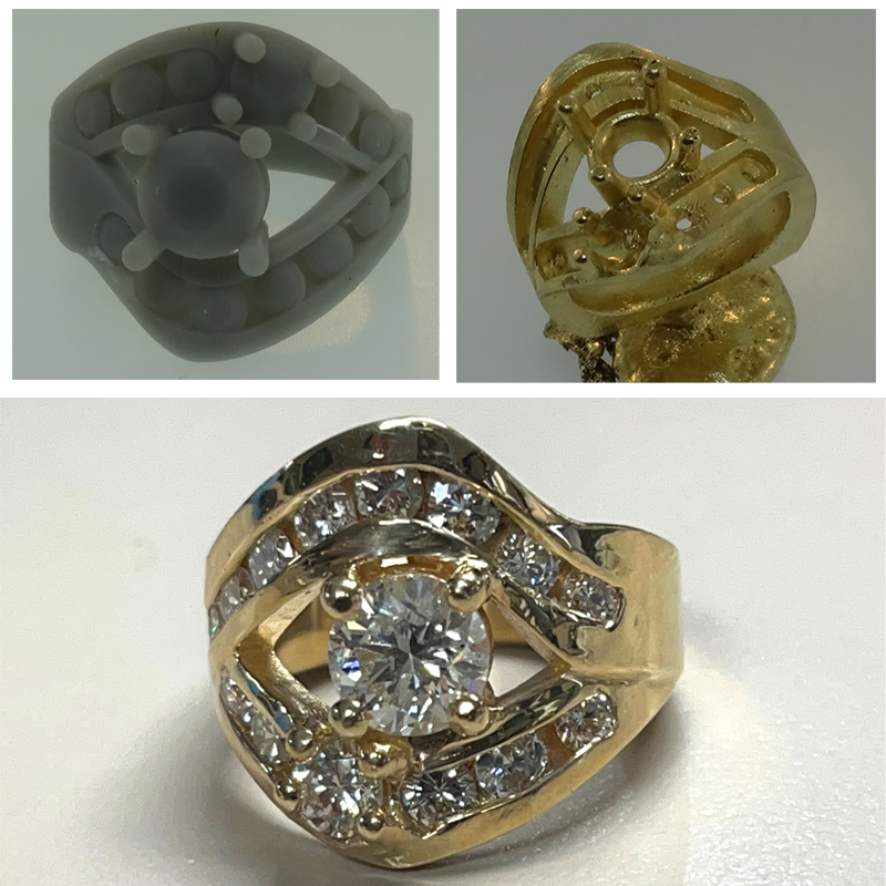 Custom using customers diamonds and gold