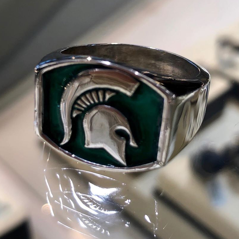 Gents MSU Spartan Signet RIng Custom