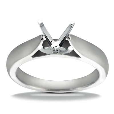 14k White Gold Classic Solitaire Engagement Ring