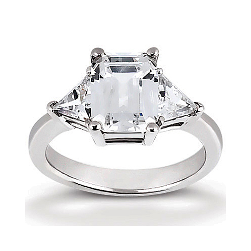 Platinum Three Stone Diamond Engagement Or Anniversary Ring Containing 1 Carats Of Diamonds In Gh Color And Vs Clarity