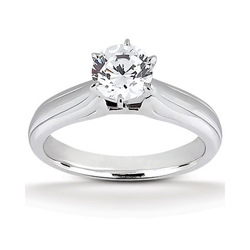 Platinum Classic Solitaire Diamond Engagement Ring
