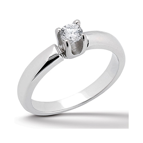 Platinum Classic Solitaire Diamond Engagement Ring